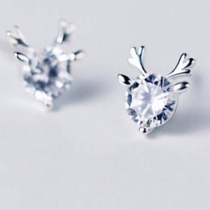 🆕 Sterling Silver Reindeer Earrings New!